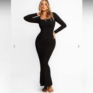 Popilush long sleeve maxi dress